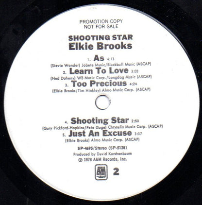 Elkie Brooks : Shooting Star (LP, Album, Promo)