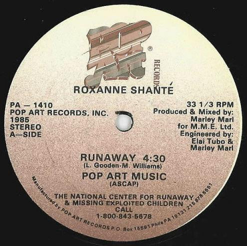 Roxanne Shanté : Runaway (12", Maxi)