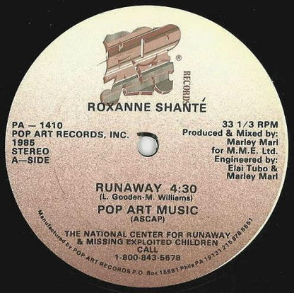 Roxanne Shanté : Runaway (12", Maxi)