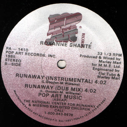Roxanne Shanté : Runaway (12", Maxi)