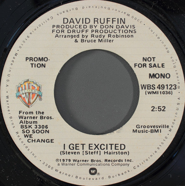 David Ruffin : I Get Excited (7", Mono, Promo)