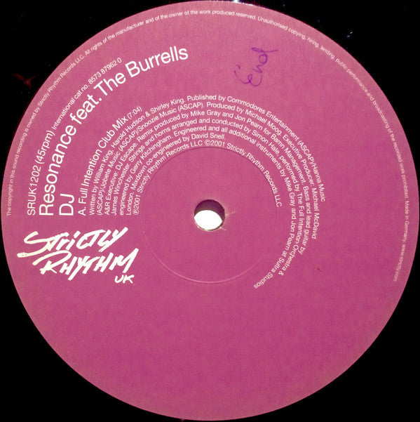 Resonance (11) Feat. The Burrells* : DJ (12")