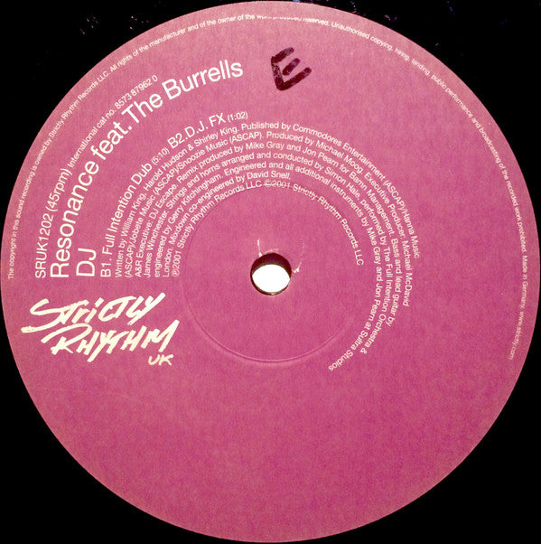 Resonance (11) Feat. The Burrells* : DJ (12")