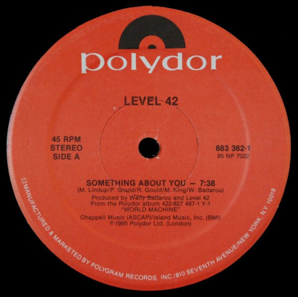 Level 42 : Something About You (12", HRM)