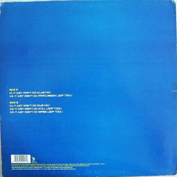 Tim Deluxe Featuring Sam Obernik : It Just Won't Do (12", Single)
