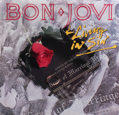 Bon Jovi : Living In Sin (7", Single, Spe)