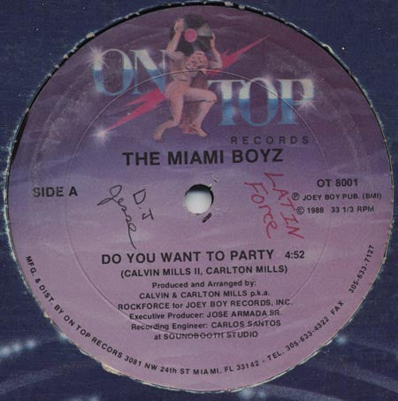 Miami Boyz : Do You Want To Party (12")