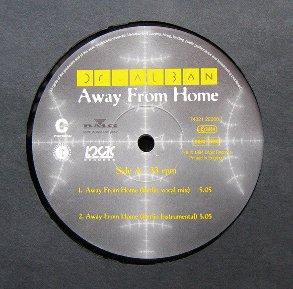 Dr. Alban : Away From Home (12")