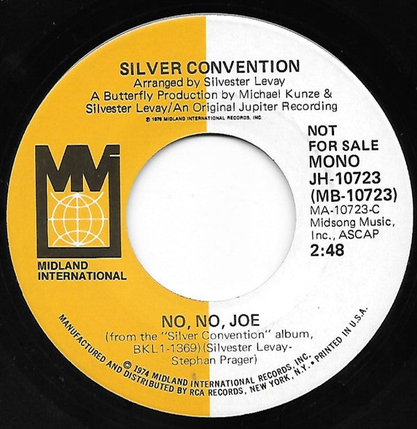 Silver Convention : No, No, Joe (7", Single, Mono, Promo)