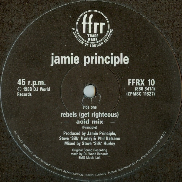Jamie Principle : Rebels (Get Righteous) (12")