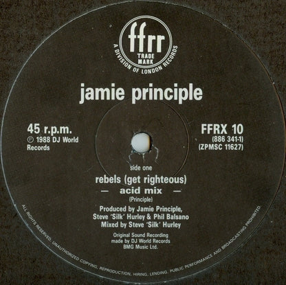 Jamie Principle : Rebels (Get Righteous) (12")