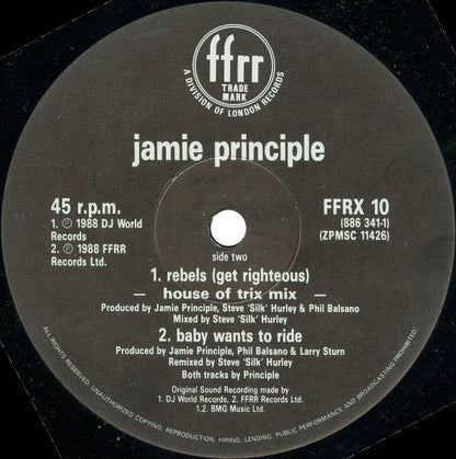 Jamie Principle : Rebels (Get Righteous) (12")