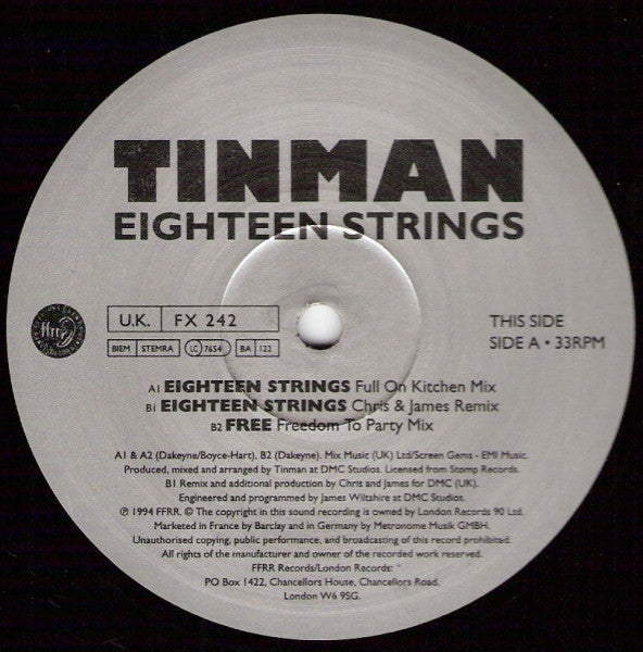 Tinman : Eighteen Strings (12", Single)
