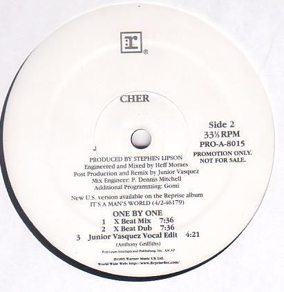 Cher : One By One (The Junior Vasquez Mixes) (12", Promo)