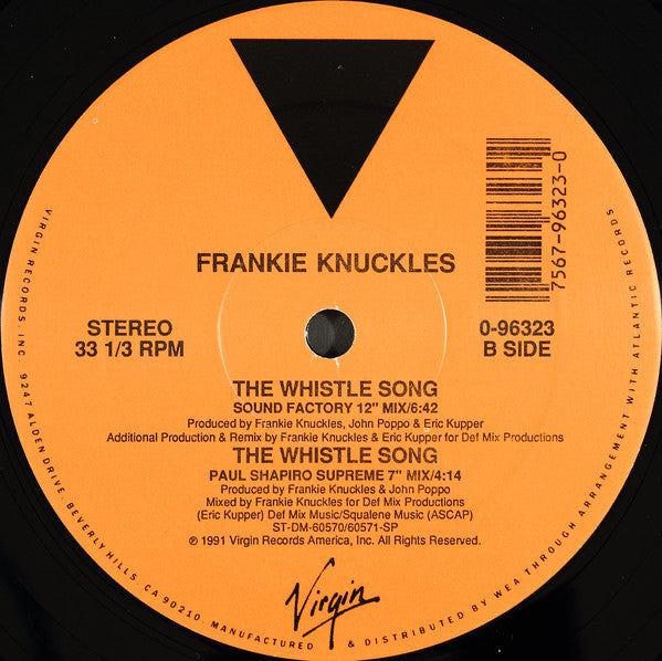 Frankie Knuckles : The Whistle Song (12")