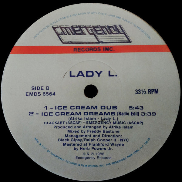 Lady L. : Ice Cream Dreams (12")