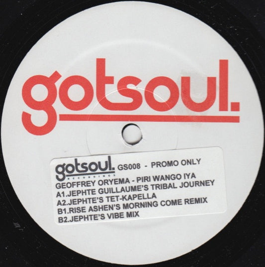 Geoffrey Oryema : Piri Wango Iya (Remixes) (12", Ltd, Promo, W/Lbl)