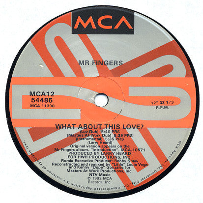 Mr Fingers* : What About This Love? (12", Single)