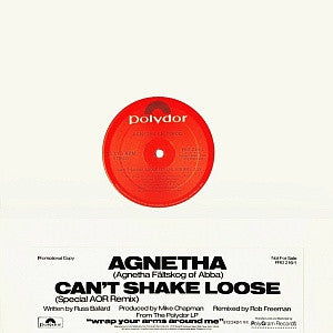 Agnetha Fältskog : Can't Shake Loose (Special AOR Remix) (12", Promo)