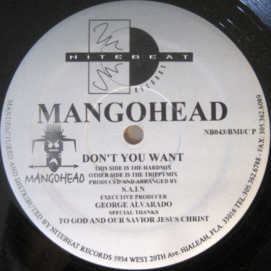 Mangohead : Don't You Want (12")