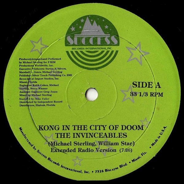 The Invinceables : Kong In The City Of Doom (12")