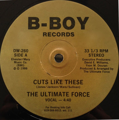 The Ultimate Force : Cuts Like These (12")