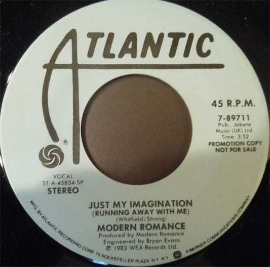 Modern Romance : Just My Imagination (Running Away With Me) (7", Promo, SP )
