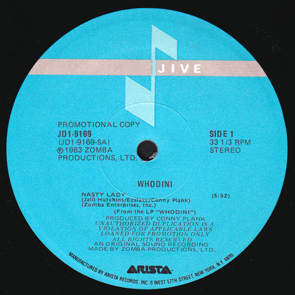 Whodini : Nasty Lady (12", Promo)