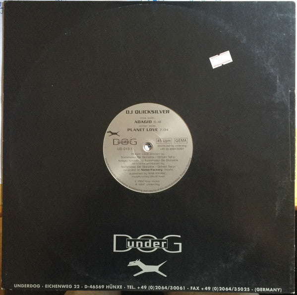 DJ Quicksilver : Planet Love / Adagio (12")