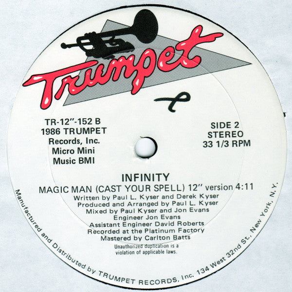 Infinity (48) : Come On And Be My Girl / Magic Man (Cast Your Spell) (12")