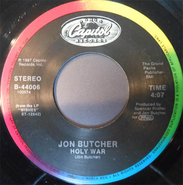 Jon Butcher : Holy War (7")