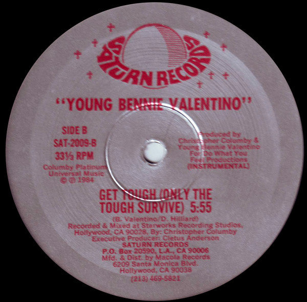 Young Bennie Valentino : Get Tough (Only The Tough Survive) (12")