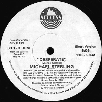 Michael Sterling : Desperate (12", Promo)