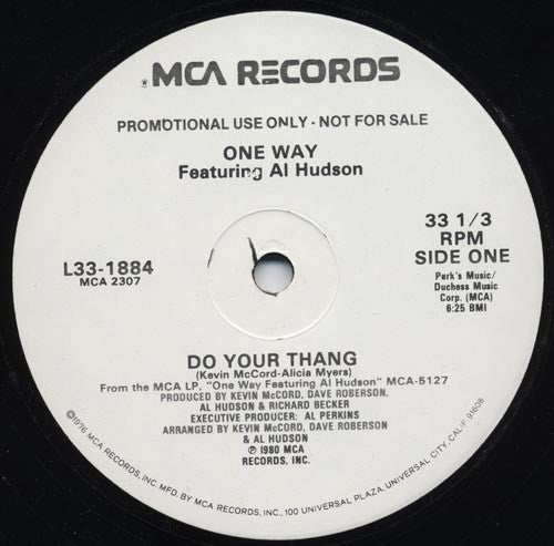 One Way Featuring Al Hudson : Do Your Thang (12", Promo)