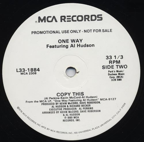 One Way Featuring Al Hudson : Do Your Thang (12", Promo)