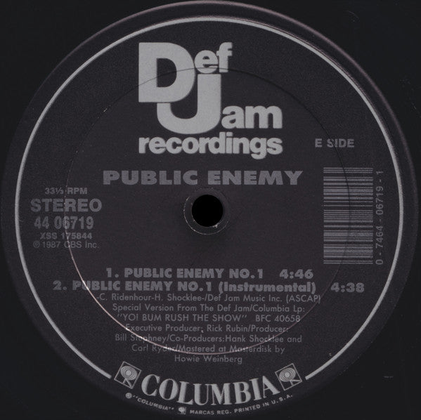 Public Enemy : Public Enemy No. 1 (12")