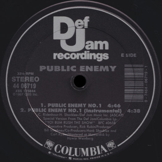 Public Enemy : Public Enemy No. 1 (12")