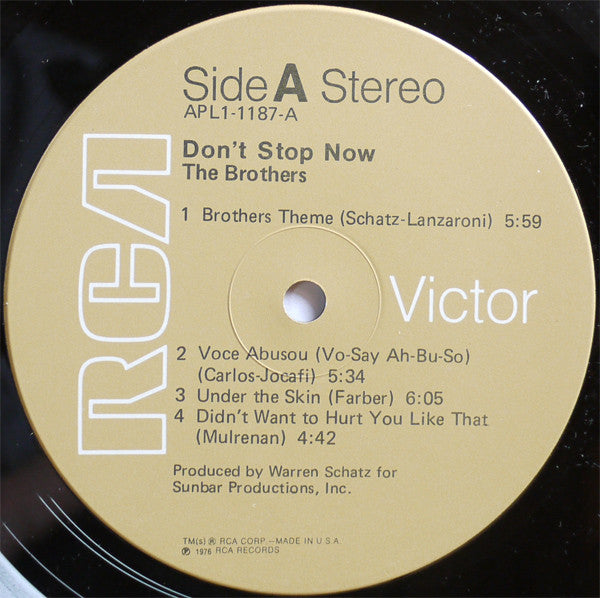 The Brothers : Don't Stop Now (LP, Album)