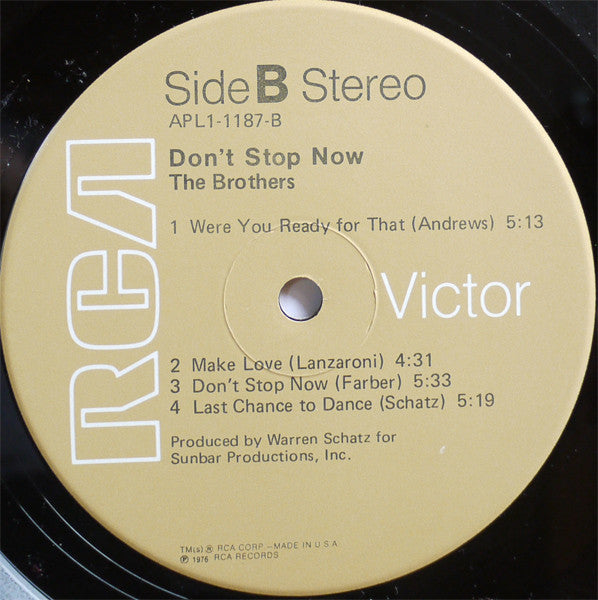 The Brothers : Don't Stop Now (LP, Album)