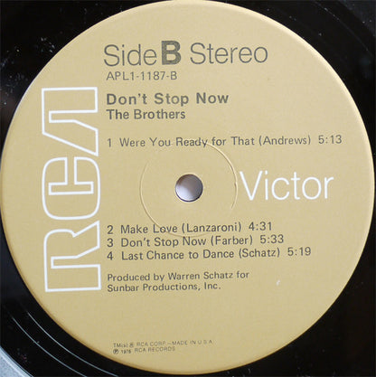 The Brothers : Don't Stop Now (LP, Album)