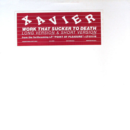Xavier (2) : Work That Sucker To Death (12", Promo)