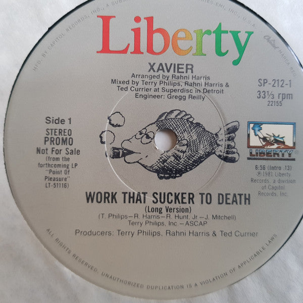 Xavier (2) : Work That Sucker To Death (12", Promo)