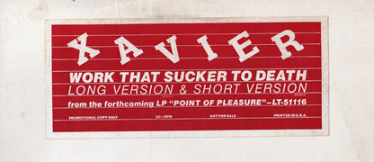 Xavier (2) : Work That Sucker To Death (12", Promo)