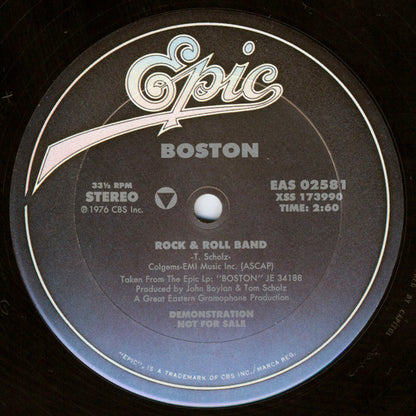Boston : Rock & Roll Band / More Than A Feeling (12", Promo, Car)