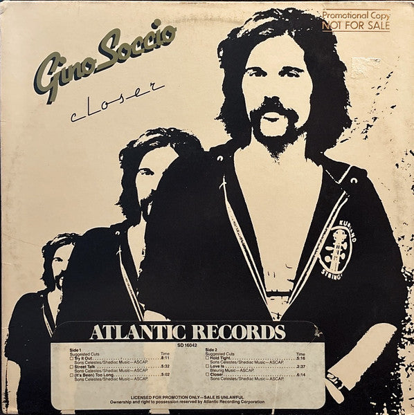 Gino Soccio : Closer (LP, Album, Promo)