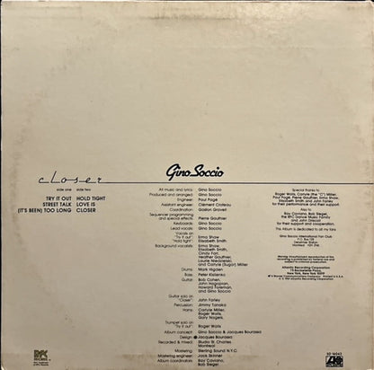 Gino Soccio : Closer (LP, Album, Promo)