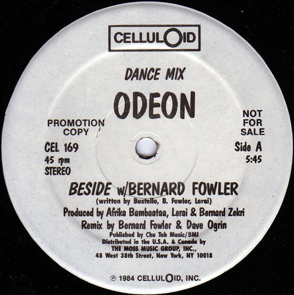 B-Side w/ Bernard Fowler : Odeon (12", Promo)
