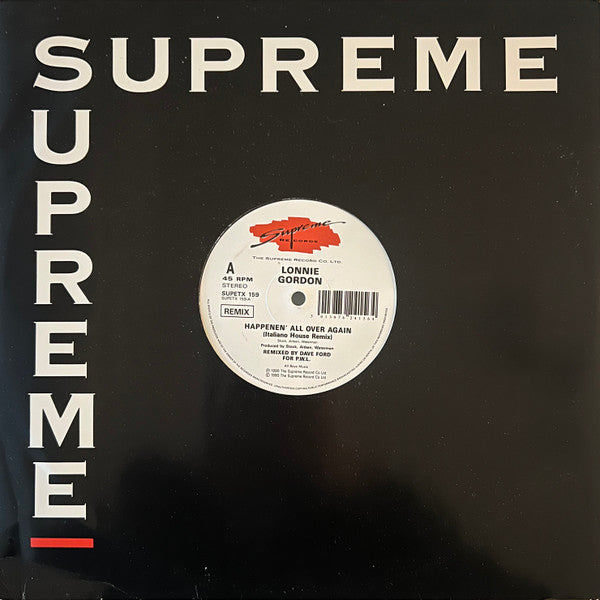 Lonnie Gordon : Happenin' All Over Again (Remix) (12")