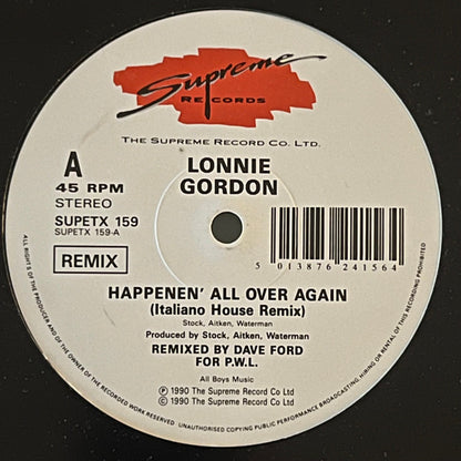 Lonnie Gordon : Happenin' All Over Again (Remix) (12")
