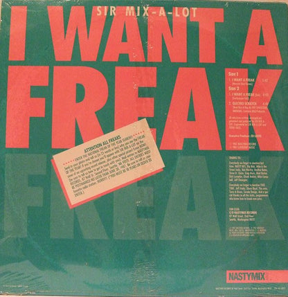 Sir Mix-A-Lot : I Want A Freak (Remix) (12")